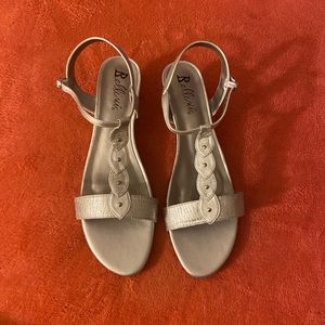 Silver Slingback Sandal